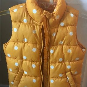 Yellow and White and Polka Dot Vest